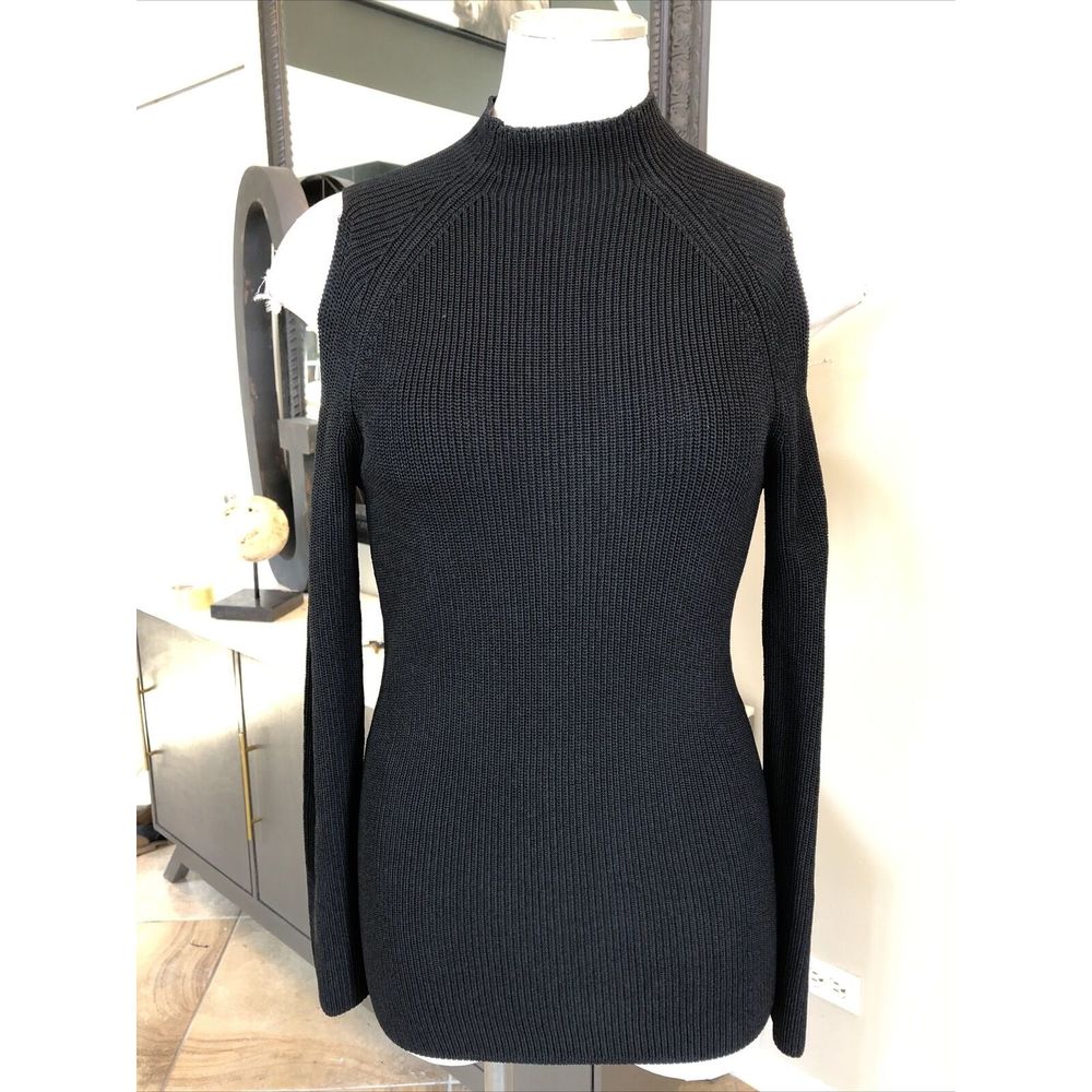 Wilfred Ribbed Cold Shoulder Pullover Sweater L - image 1